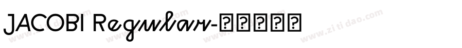JACOBI Regular字体转换